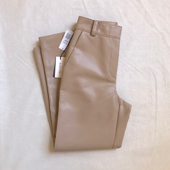 SOLD Aritzia Babaton Vegan Leather Straight Pant - Picture 2 of 7
